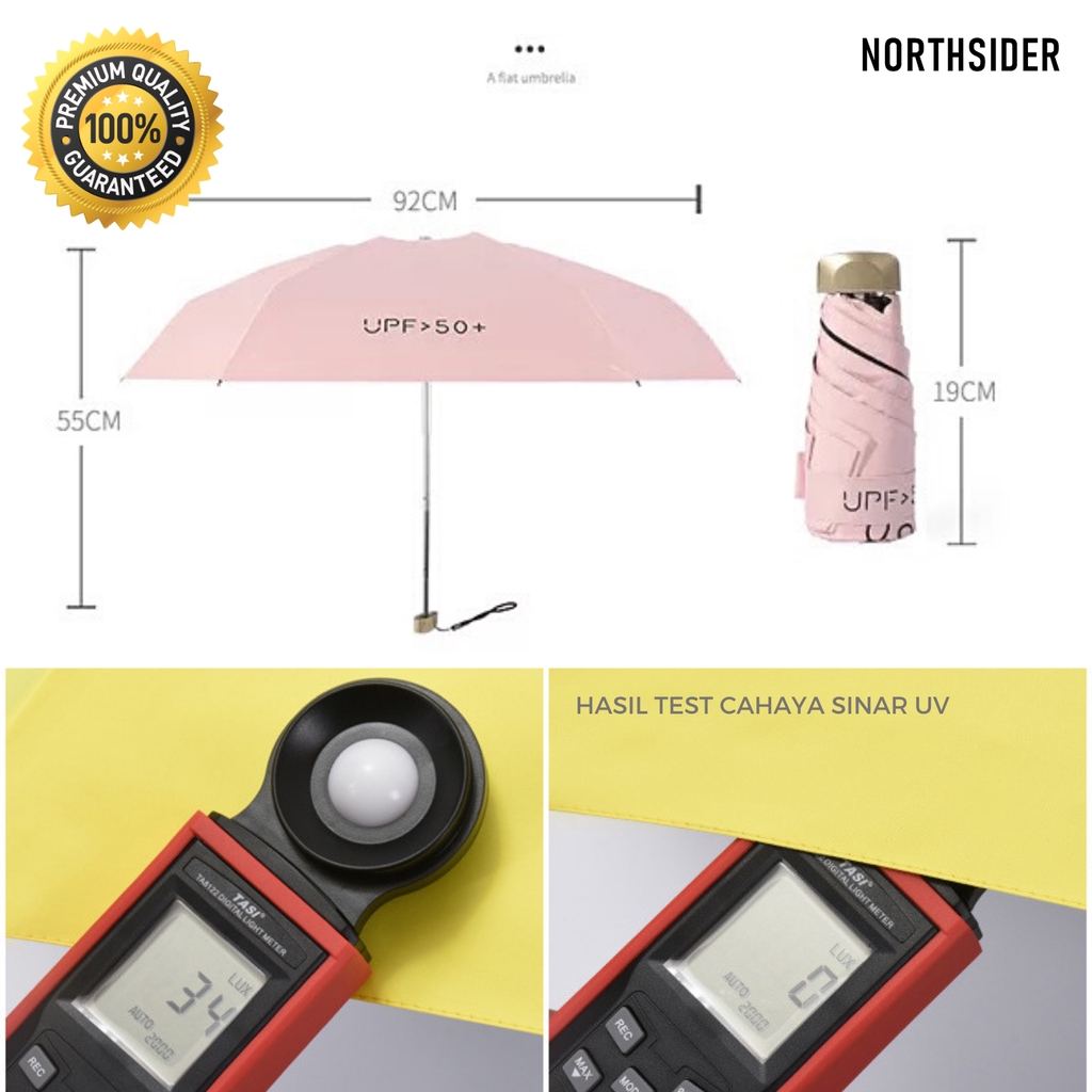 PAYUNG LIPAT MINI CANTIK ANTI UV MINI UMBRELLA D92CM + SARUNG dan TALI