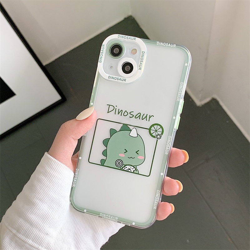 Casing Samsung A03 A03s A12 A13 A32 A22 A23 A73 A53 A33 A21s A02s A02 A72 A52 A52s A20 A30 A50 A50s A30s A51 A71 A11 M11 M02s M02 M12 M22 M32 M23 S20 S21 S22 Plus Ultra Motif Dinosaurus Dinosaur Transparent Phone Case Anti-fall Shockproof Protective Cover