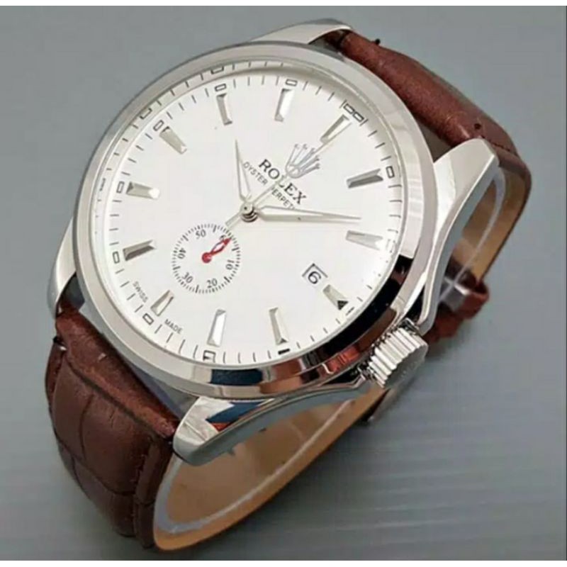JAM TANGAN PRIA ROLEK AUTOMATIC TALI KULIT