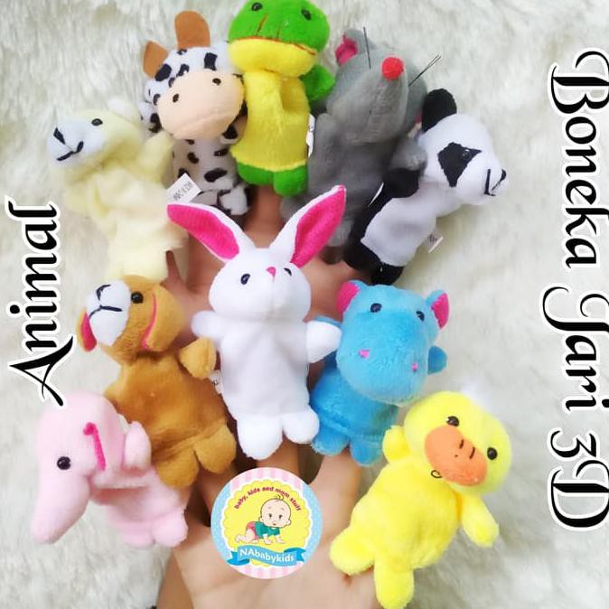 Boneka Jari Binatang Hewan Animal 3d Animals Finger Puppets