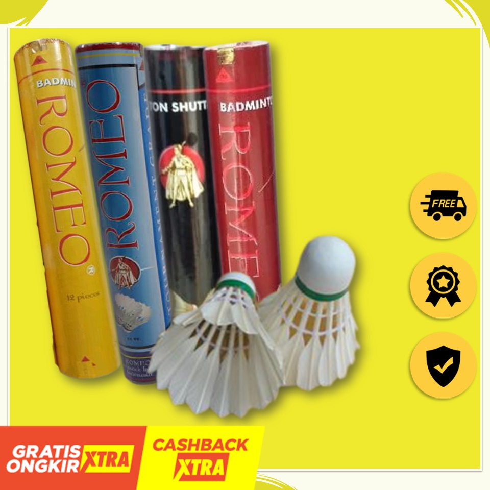 SUTTLECOCK KOK BULUTANGKIS ROMEO HIJAU GOLD MERAH HITAM BIRU ORIGINAL