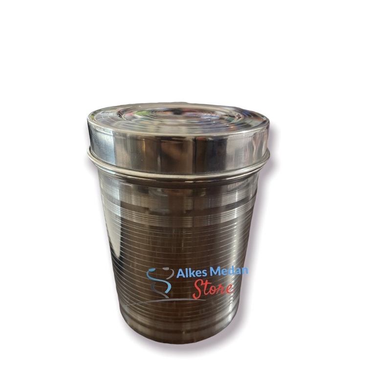 Kom Kapas / Tempat kapas / Stenleis Tempat kapas /Dressing Jar Stainless Steell