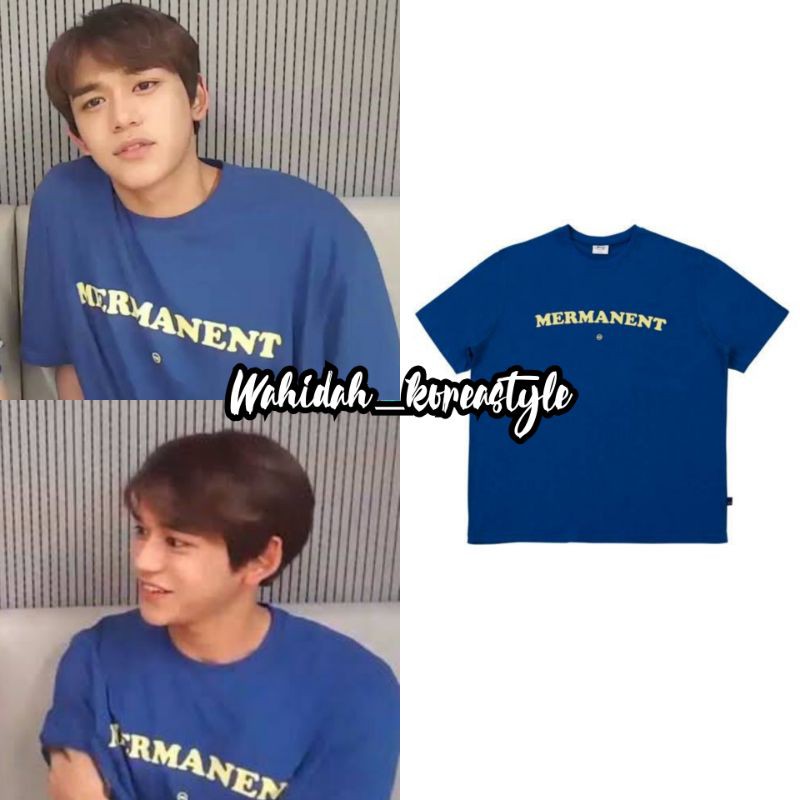 Baju T-shirt Lucas NCT/WayV "Mermanent" Baju Idol K-Pop Fashion