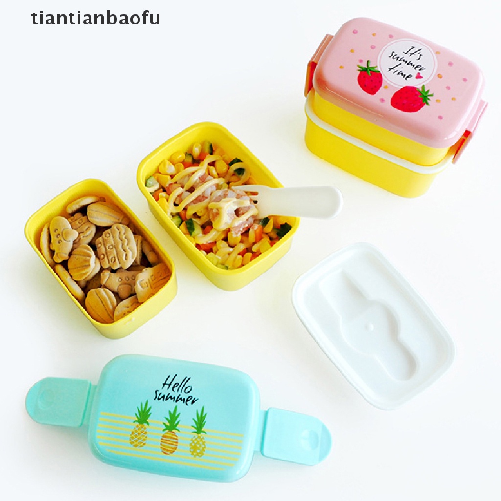 Kotak Makan Siang Bento Dua Lapis Microwave Untuk Anak Tk