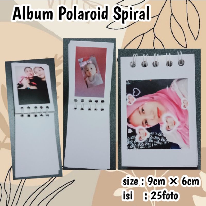 cetak album foto polaroid spiral, album polaroid custom , paket polaroid