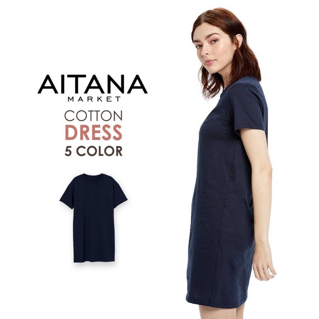 Aitana - Basic T-Shirt Dress Polos Casual Cotton Combed 30s