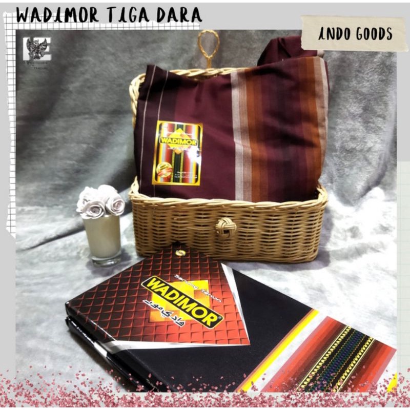 sarung tenun premium dewasa cap wadimor motif tigadara benang 5500 katun textile murah