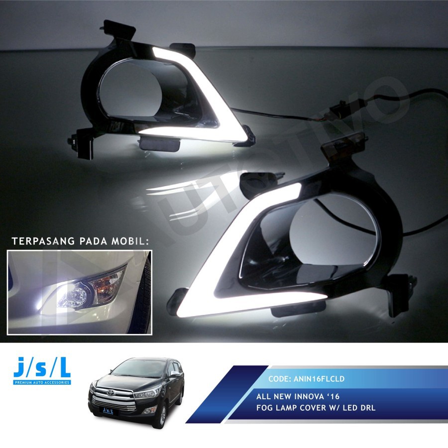 JSL Cover Fog Lamp Innova Reborn LED DRL Fog Lampu Kabut