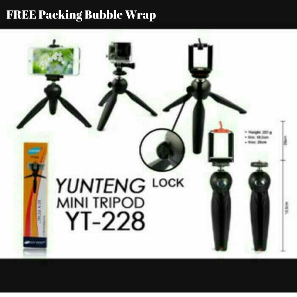 Mini Tripod Camera Yunteng YT228 YT-228 Original