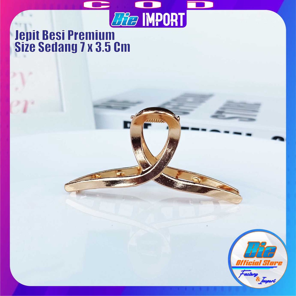 Jepit Rambut Korea Gold Besi 7 Cm Premium Impor Best Seller