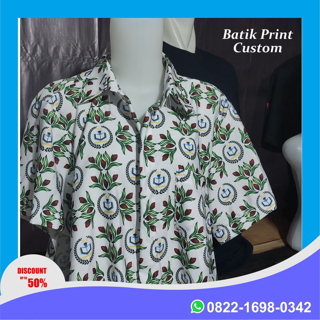 Seragam Batik Sekolah Bebas Desain ( SLB, SD, SMP, MA, DLL )  Link Order  Custom