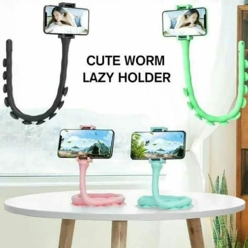 Lazypod Gurita Cute Worm Fleksibel 360° Guritapod Lazy Phone HolderBikin Hidup Jadi *”Lebih