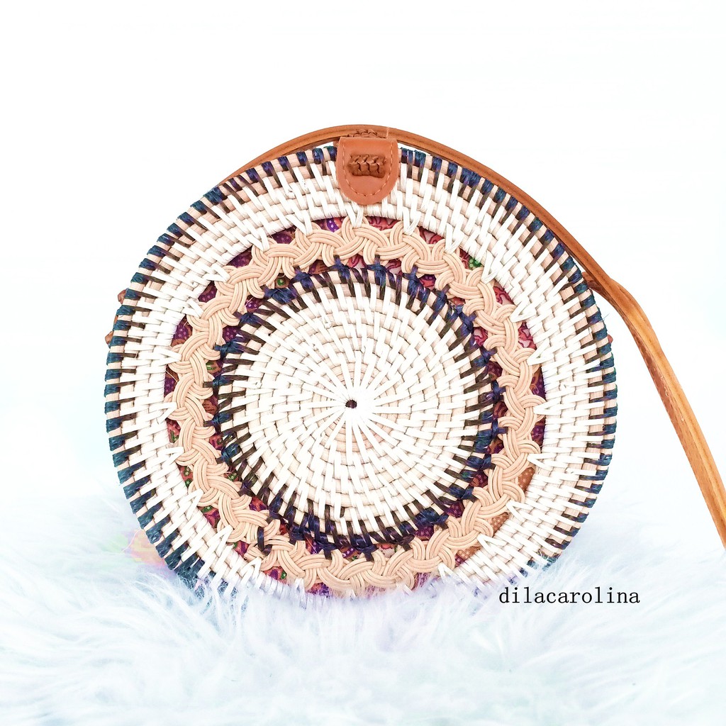 Tas Rotan Jalin Gendit Ulir Lolipop Produsen Sling Bag Bali