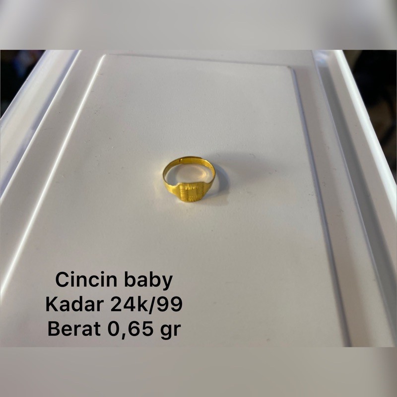 Cincin baby emas asli 24k kadar 99