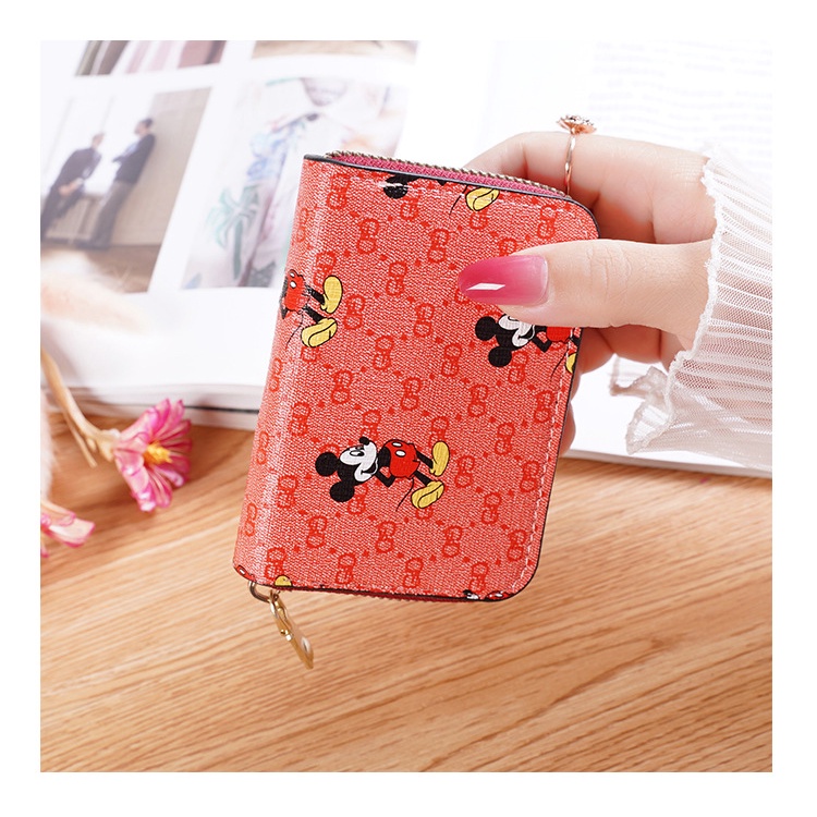 DOMPET ZIPPER WANITA KULIT SINTETIS WOMEN'S WALLET DOMPET MOTIF KARTUN PU MURAH DOMPET RESLETING COD Azgalery D47