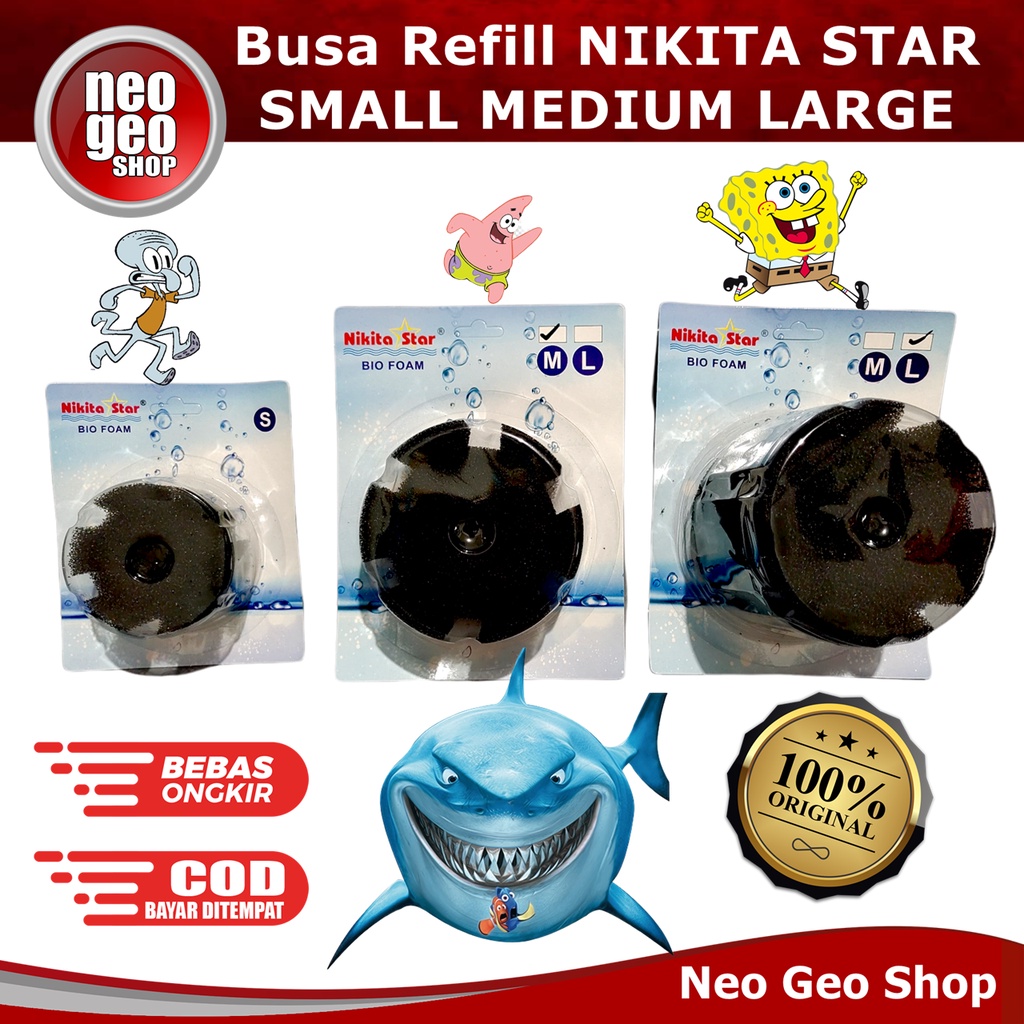 Refill Busa SMALL NIKITA STAR BIOFOAM BIO FOAM filter Aquarium