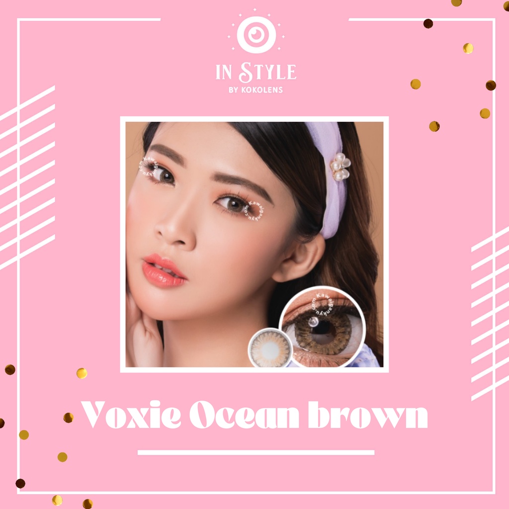 Jual Kawai Gankyu Voxie Ocean Brown Freshkon Koko Lens Softlens Shopee Indonesia