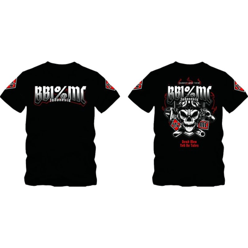 Special Agustus Kaos Bikers Brotherhood 1% MC Indonesia 100% Original