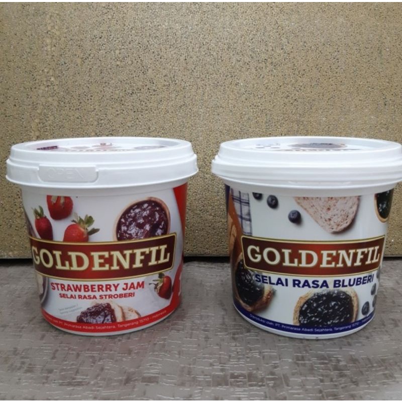 

Goldenfill jam 1kg strawberry atau blueberry