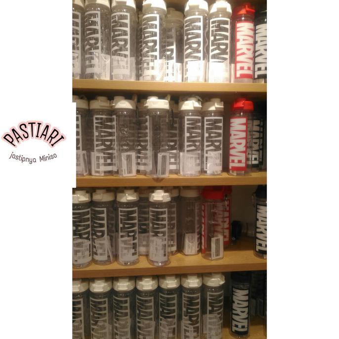[[BISA COD]] Miniso x Marvel Botol Minum Transparan LIMITED EDITION Kode 141