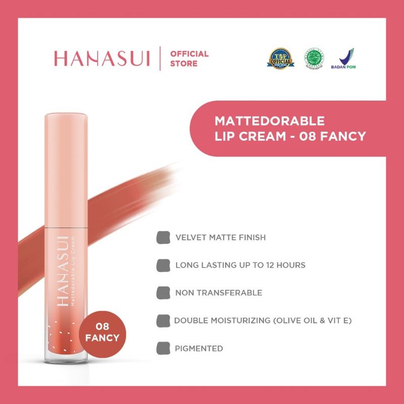 hanasui mattedorable lip cream | lip cream hanasui no 8 fancy | lip cream hanasui | hanasui