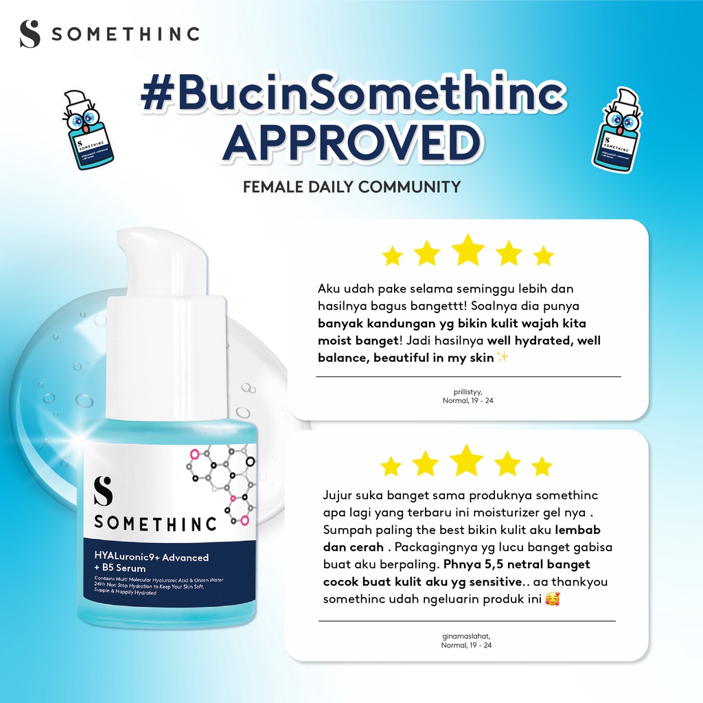 SOMETHINC  HYALuronic 9+ Advanced + B5 - Serum Menghidrasi Kulit Kering