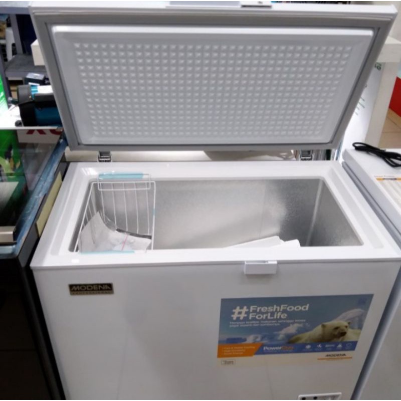 Jual CHEST FREEZER MODENA MD 0207 W 200 Liter Shopee Indonesia
