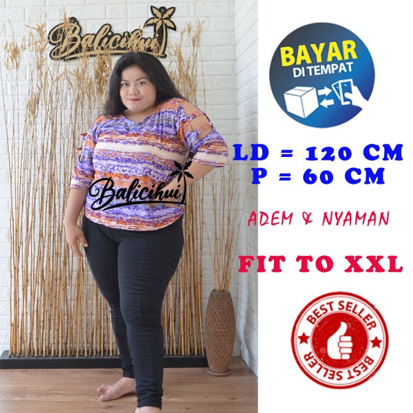 Balicihui Top Lisa Atasan Jumbo Top Plus Size Atasan XXL Atasan Bali Top Bali Nyaman Trendy