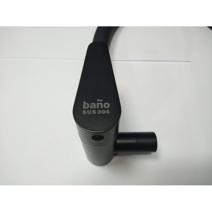 Bano Black Kran cuci piring / Kran wastafel tipe kepala trumpet SS153