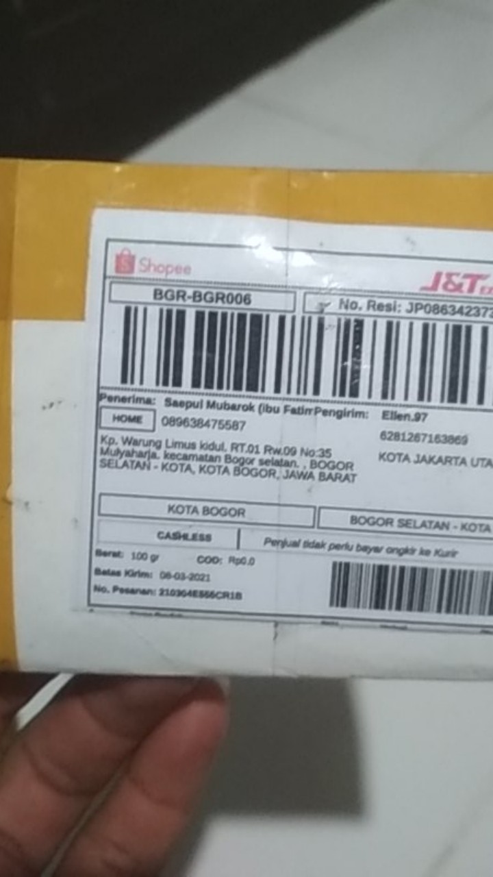 Gantungan Barang Putih Motor Baut 10