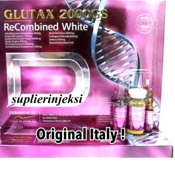 ㆉ GLUTAX 2000GS Recombined White Suntik 200 gs Infus Whitening Putih Pemutih Original Italy ネ