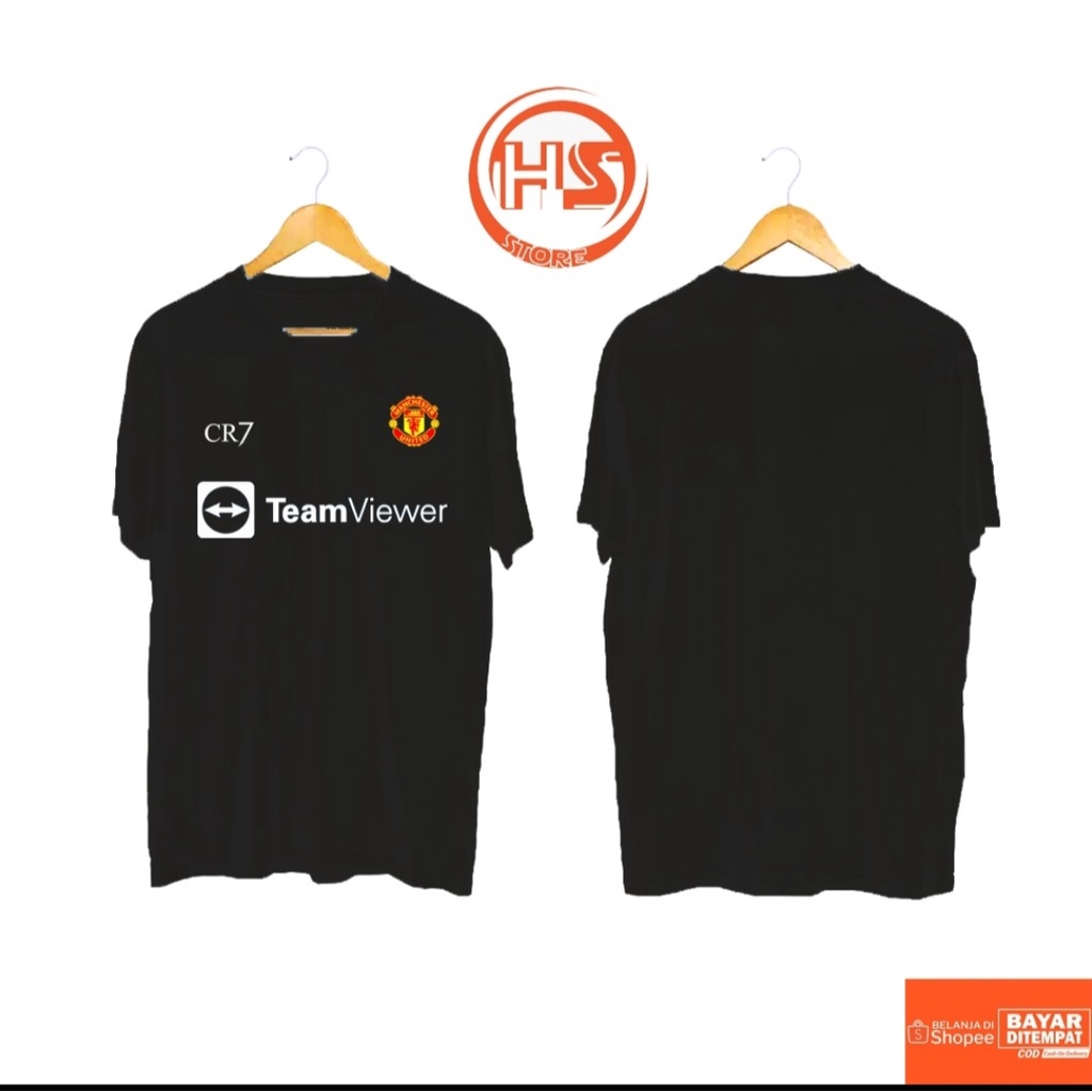 Kaos CR7 MU Ronaldo Manchester united T shirt Pria Wanita Distro Original