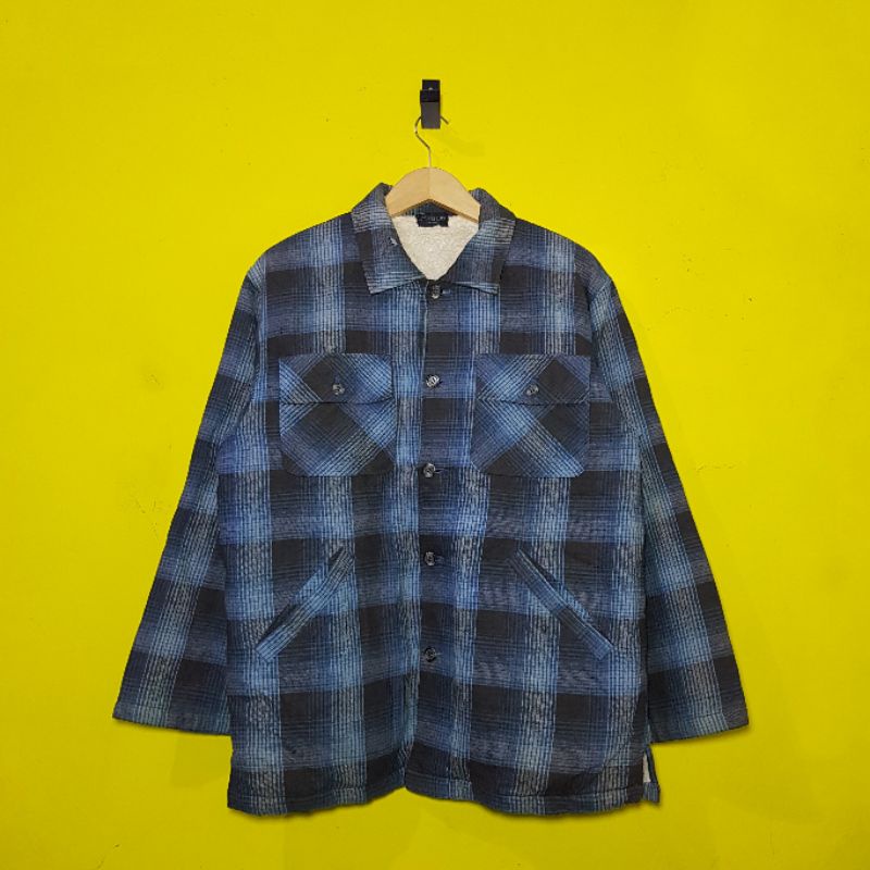 ECTORY CF ALPHA vintage flannel shirt/jacket with sherpa inner (JAKET/KEMEJA FLANEL)