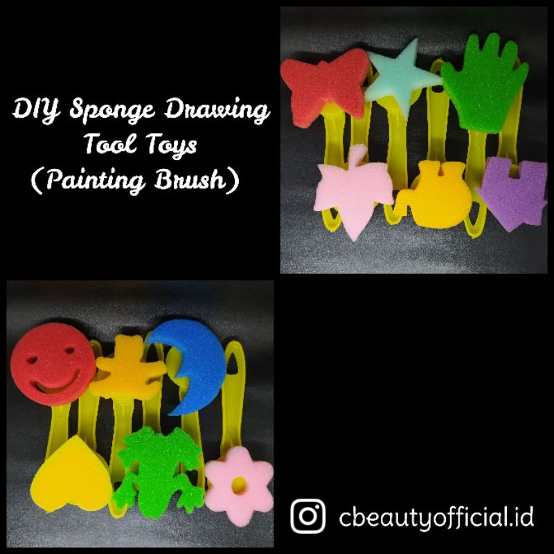 

DIY KUAS SPON LUKIS ANAK - SPONGE PAINTING BRUSH