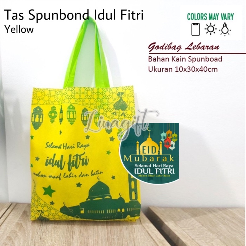 SHOPPING BAG - TAS SPUNBON LEBARAN / SUVENIR KAIN IDUL FITRI / GOODIE BAG HADIAH SOUVENIR / HAMPERS PARSEL PARCEL