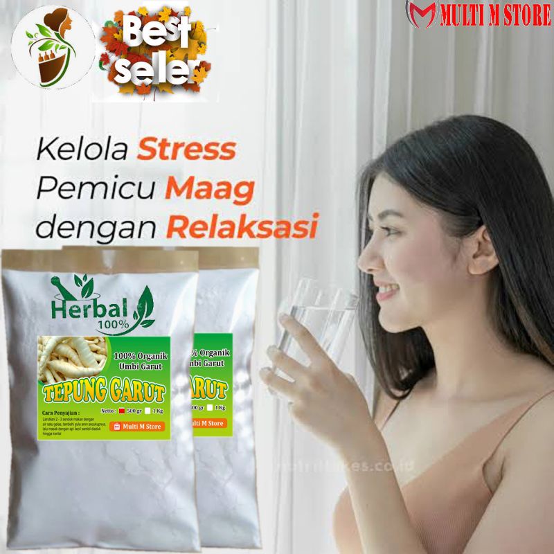 

500 Gram Tepung Pati Garut Kualitas Super | Ampuh Mengobati Maag Gerd Asam Lambung