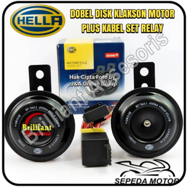 Klakson Dobel Disk 12v - Sepeda Motor Matic / Manual / Laki