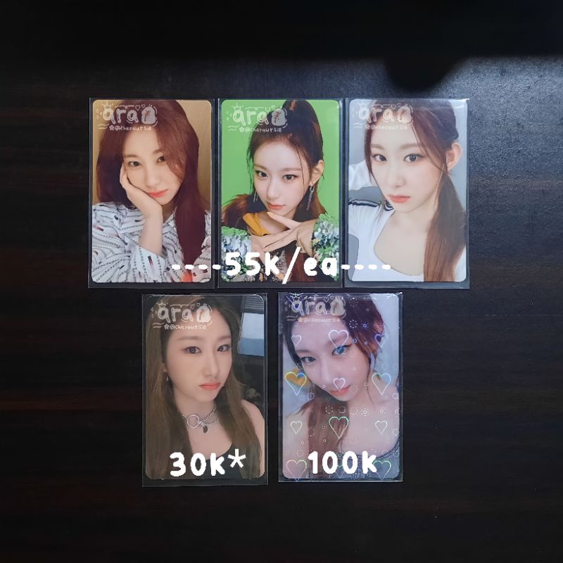 pc photocard itzy chaeryeong | nbd agustus oktober november | it'z icy pout | crazy in love soundwav