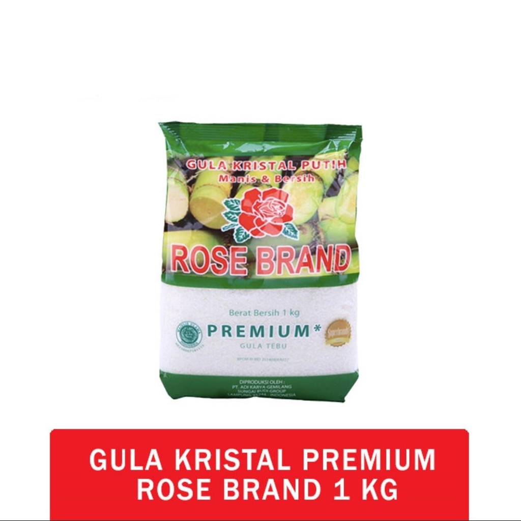 GULA KRISTAL PREMIUM ROSE BRAND 1 KG HALAL