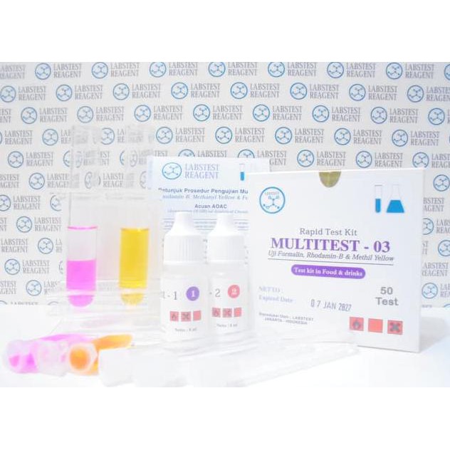 Diskon Multitest Formaldehida, Methil Yellow & Rhodamin-B / Multi Test Kit Termurah