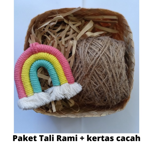 Tali Rami 2 ply - Tali Goni 2 Ply - Tali kerajinan - Tali Hampers - Tali DIY - Paket tali rami + Ker
