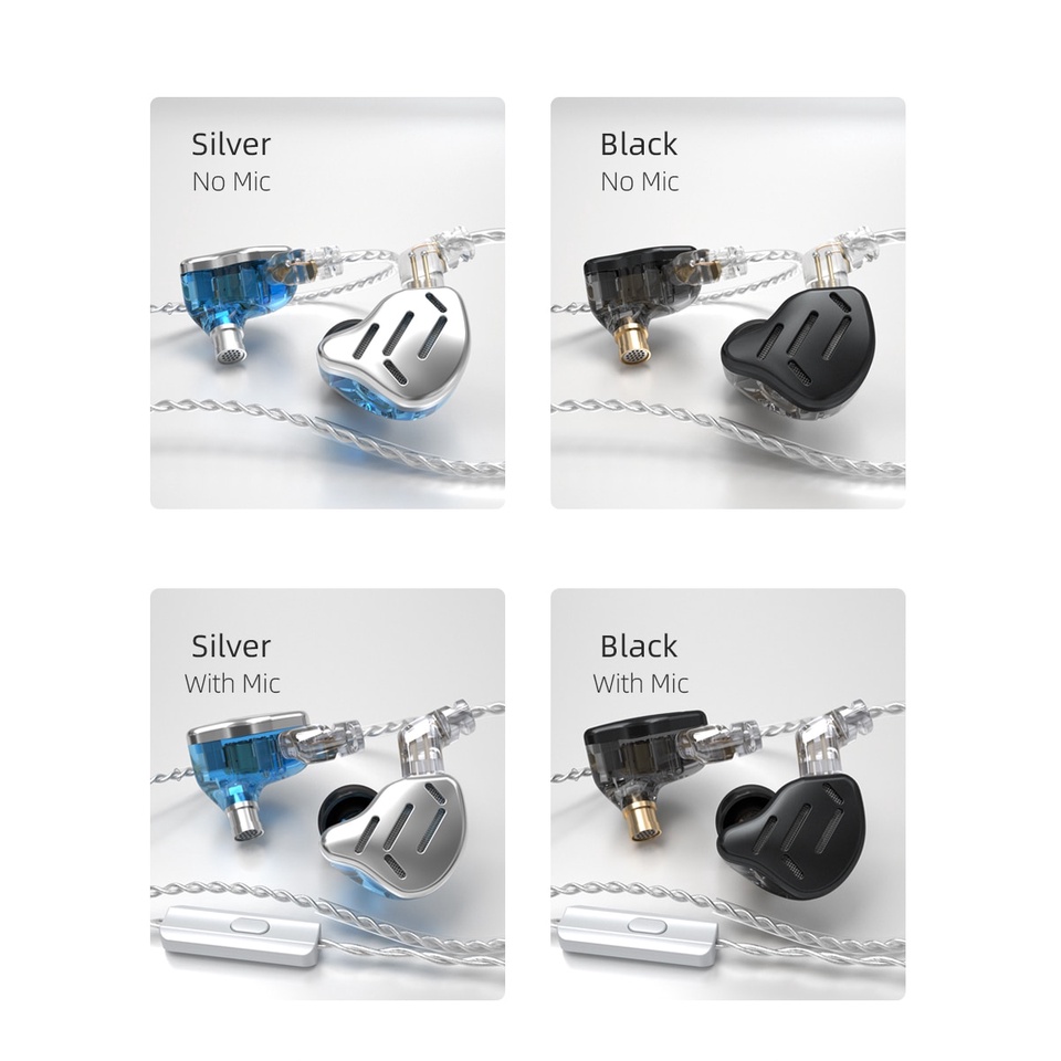 Kz Zax 7ba 1dd 16 Unit Earphone In Ear Musik Hifi Bahan Metal Kz Zsx Zs10 Pro As12 As16 C10 Pro Vx Ba8 Dm7