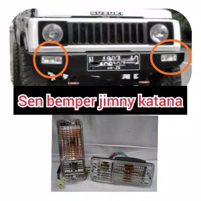 Lampu bumper /Sen Bumper Suzuki Katana model Crystal 2pcs