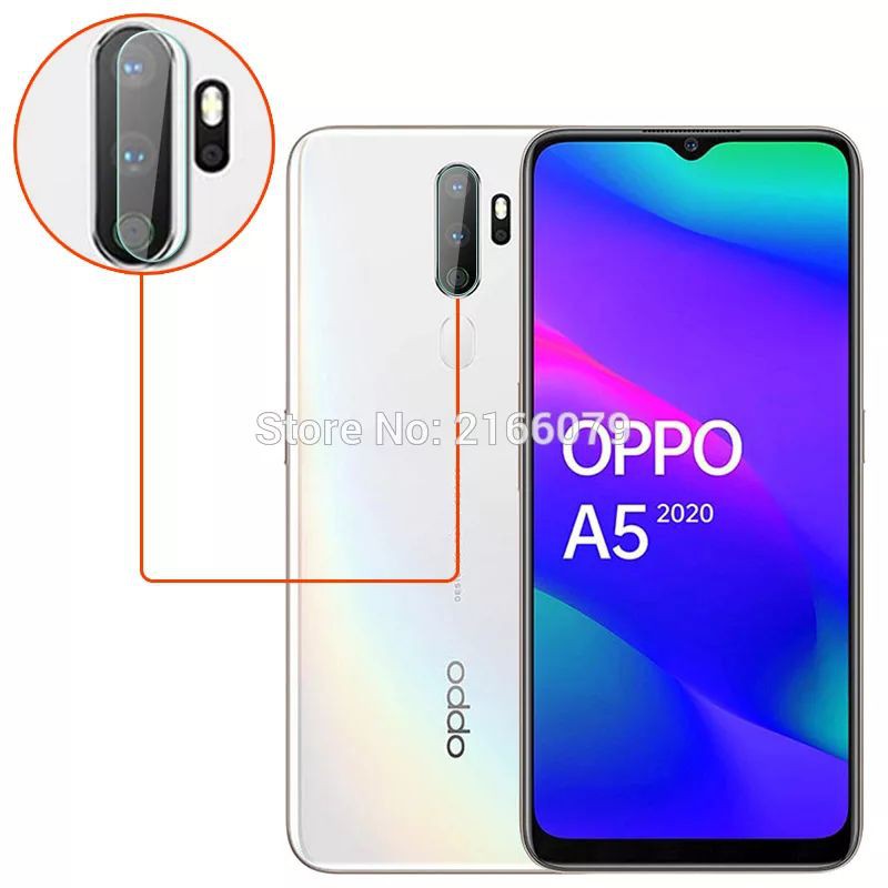 2in1- Tempered Glass TG Anti Gores Blue Light Radiasi Oppo A5 A9 2020 TG Layar Kamera Belakang