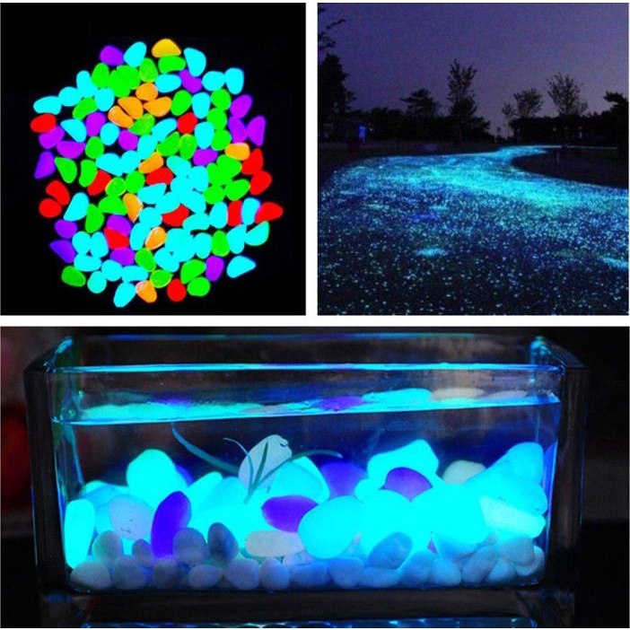 Batu Hias Aquarium Glow in The Dark Garden Stone Dekorasi Taman 1pcs