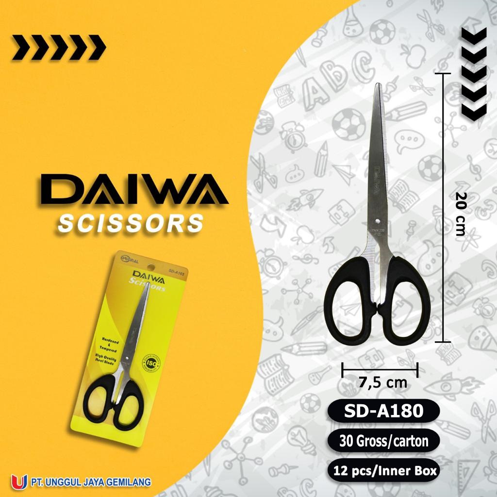 Gunting Kertas Besar Sedang Kecil 12 cm 16 cm 20 cm Gunting DAIWA Stainless Steel Tajam