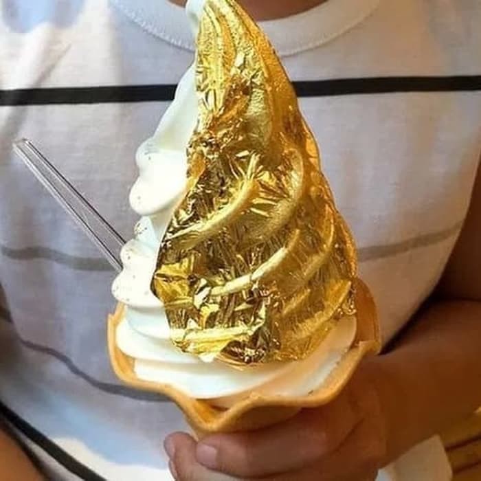 Edible Pure Gold Leaf 24K Kertas Emas makanan & masker kecantikan 4cm