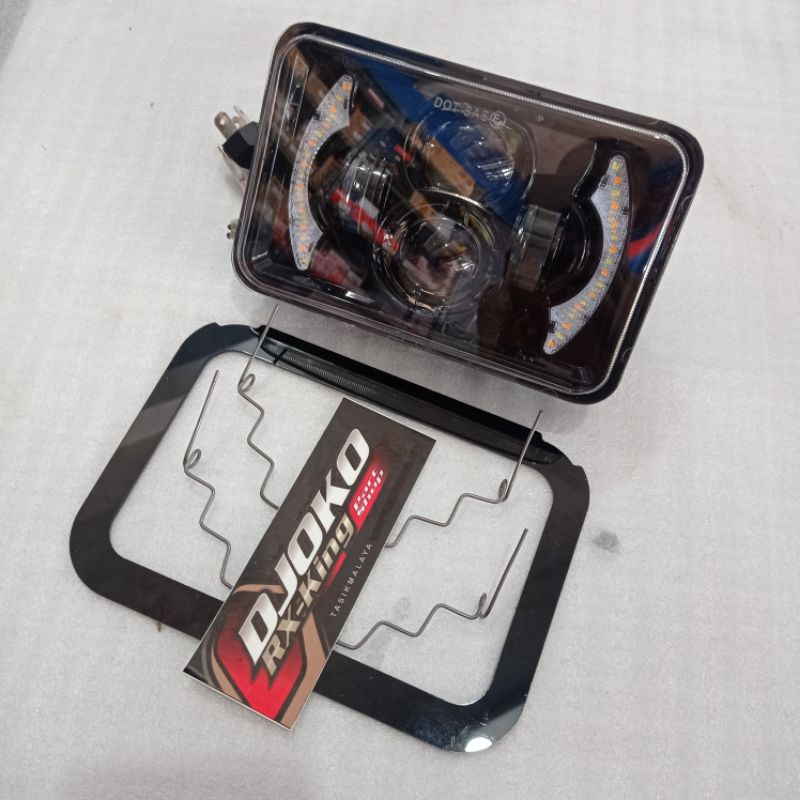 LAMPU DEPAN KOTAK DAYMAKER RX KING 5T5 BONUS SOCKET-30W + KANCING + MIKA