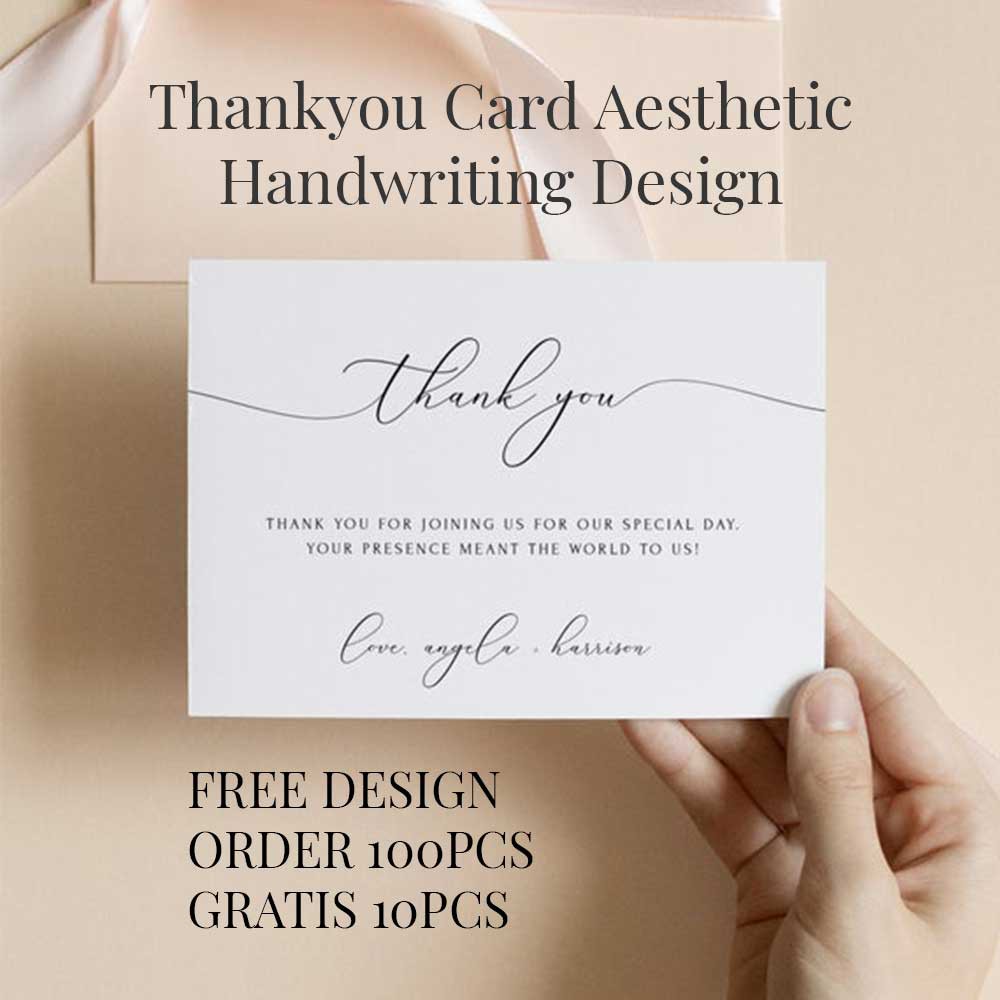 

[PROMO] Thankyou Card Minimalis Aesthetic + FREE DESIGN + ORDER 100 BONUS 10 Thank You Card
