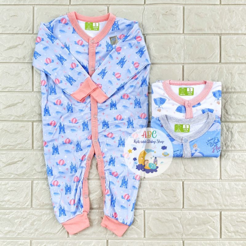 Sleepsuit Dreamwear Girl Velvet Junior "Disney Princess Open Feet (Buka Kaki)